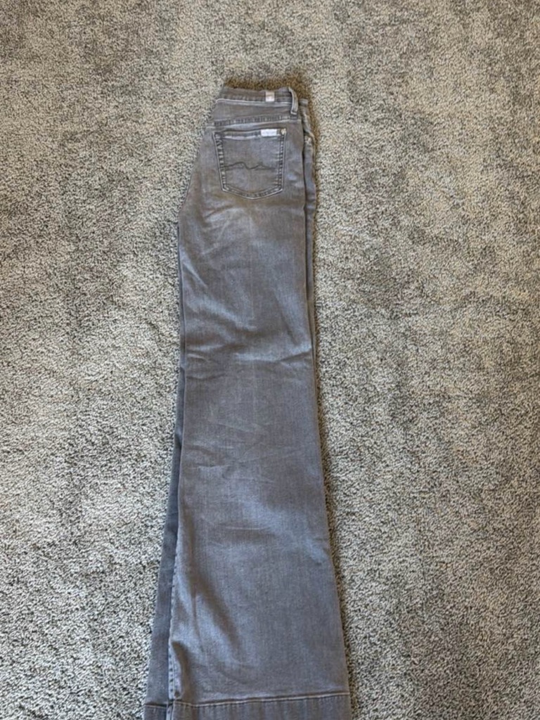7 For All Mankind Gray Wide Leg Jeans